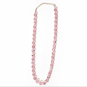 NWOT! Pink Crystal Bead Necklace
